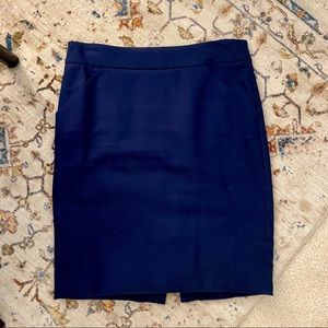 J. Crew Navy Blue Pencil Skirt w/ Pockets | Size 6